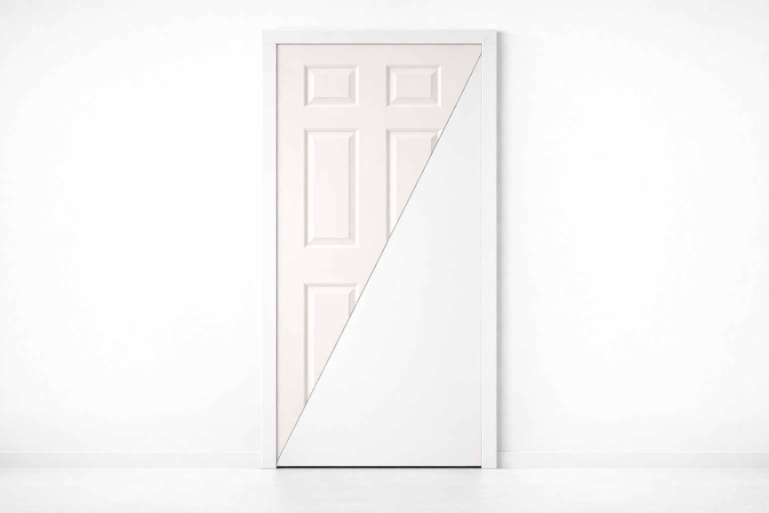Puerta de acero mixta